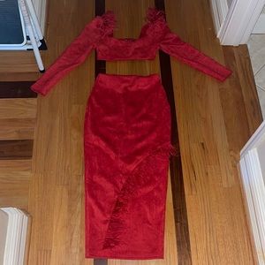 2 piece Red Fancy set